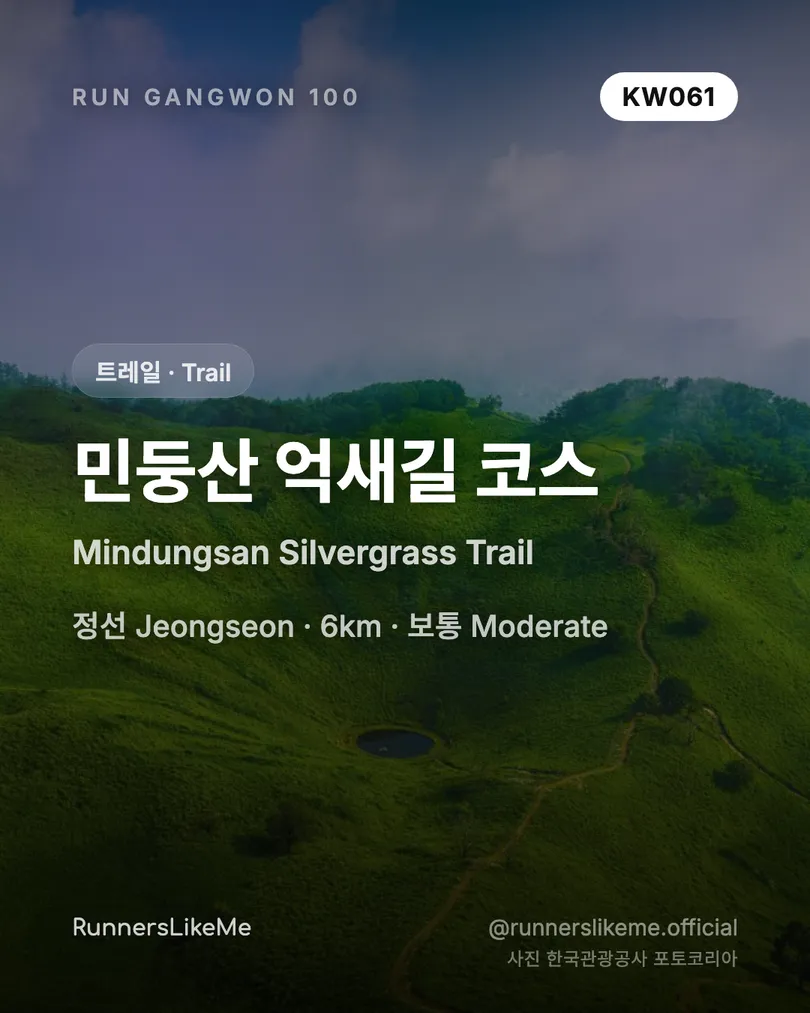 민둥산 억새길 코스 — RUN GANGWON 100 도감 카드 1/4