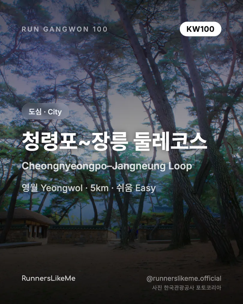 청령포~장릉 둘레코스 — RUN GANGWON 100 도감 카드 1/4
